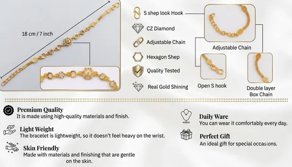 Gold_Tone_Geometric_Link_Bracelet_for_Women