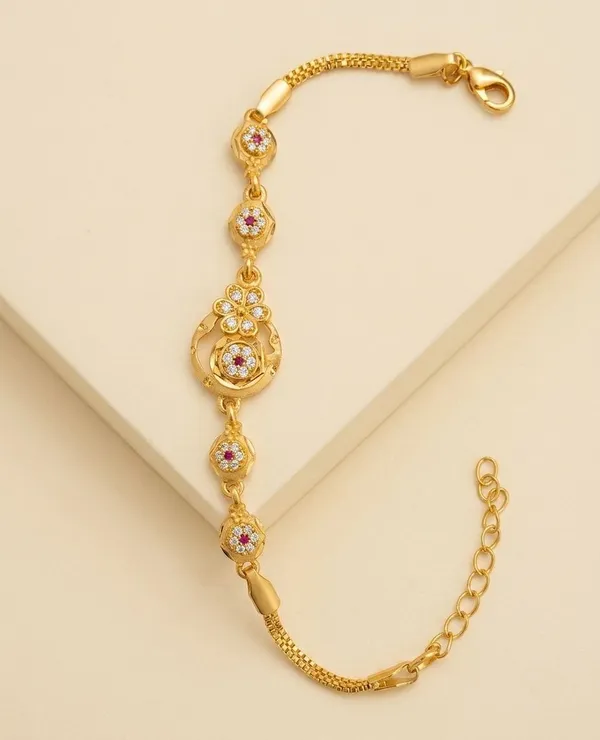 Gold-Tone_Floral_Design_Bracelet_for_Women