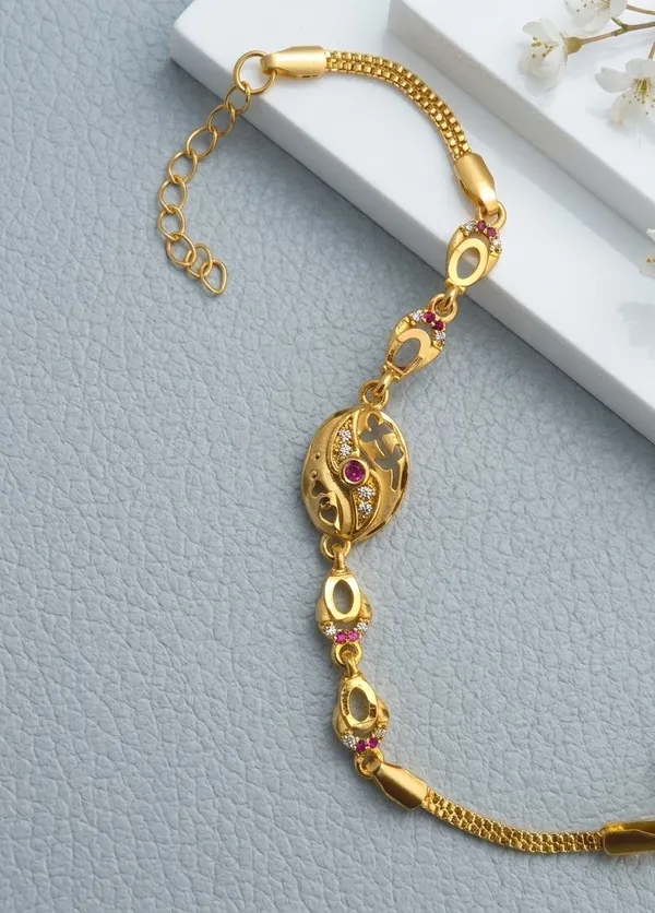 Gold_Tone_Decorative_Adjustable_Bracelet_for_Women
