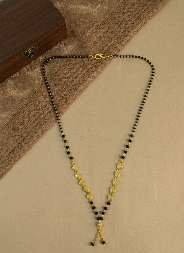 Gold_Brass_Black_Beaded_Heart_Floral_Mangalsutra_For_Women_-_Pack_of_2