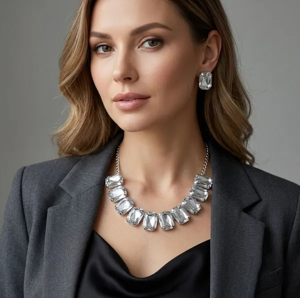 Silver_Tone_Crystal_Necklace_Set_for_Women