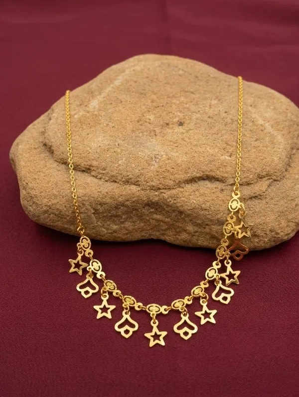 Gold_Tone_Charm_Necklace_for_Women