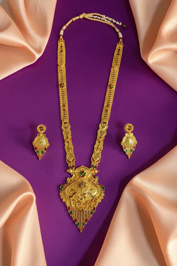 Gold_Tone_Temple_Style_Necklace_Set_for_Women
