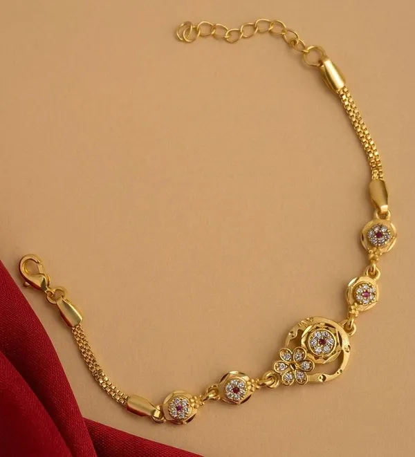 Gold-Tone_Floral_Design_Bracelet_for_Women