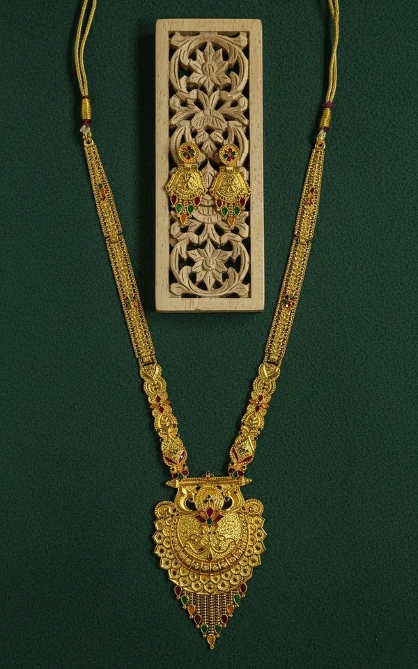 Gold_Tone_Temple_Necklace_Set_for_Women