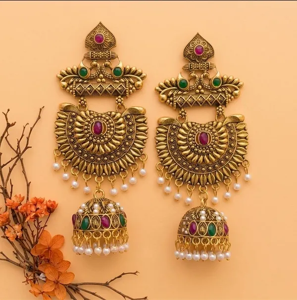 Gold_Tone_Traditional_Jhumka_Earrings_for_Women