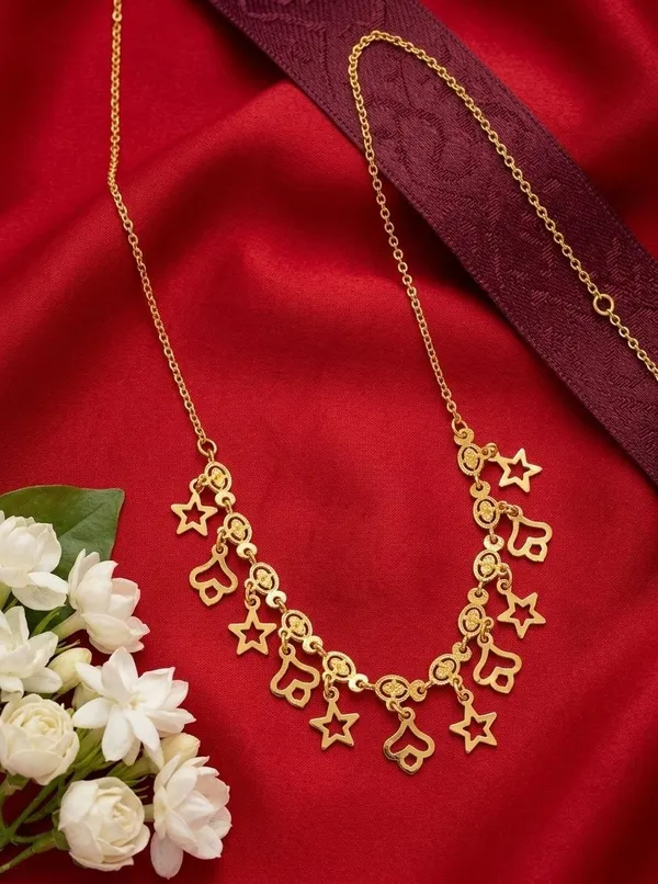 Gold_Tone_Charm_Necklace_for_Women