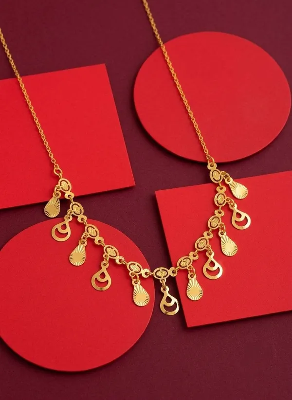 Gold-Tone_Charm_Necklace_for_Women