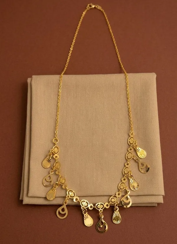 Gold-Tone_Charm_Necklace_for_Women