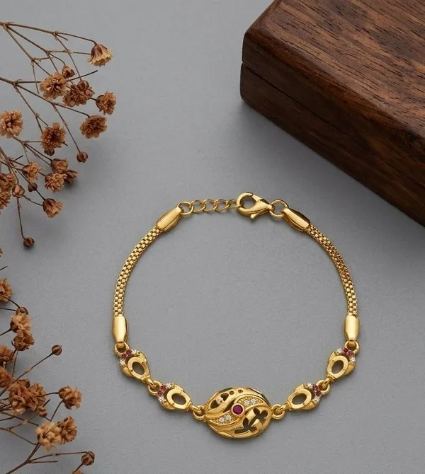 Gold_Tone_Decorative_Adjustable_Bracelet_for_Women