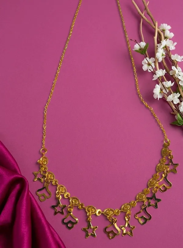 Gold_Tone_Charm_Necklace_for_Women