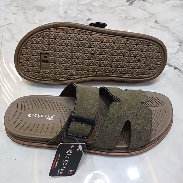 Olive_Synthetic_Leather_Adjustable_Buckle_Strap_Sandals_For_Men