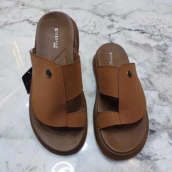Brown_Synthetic_Leather_Slip-On_Overlapping_Strap_Sandals_For_Men