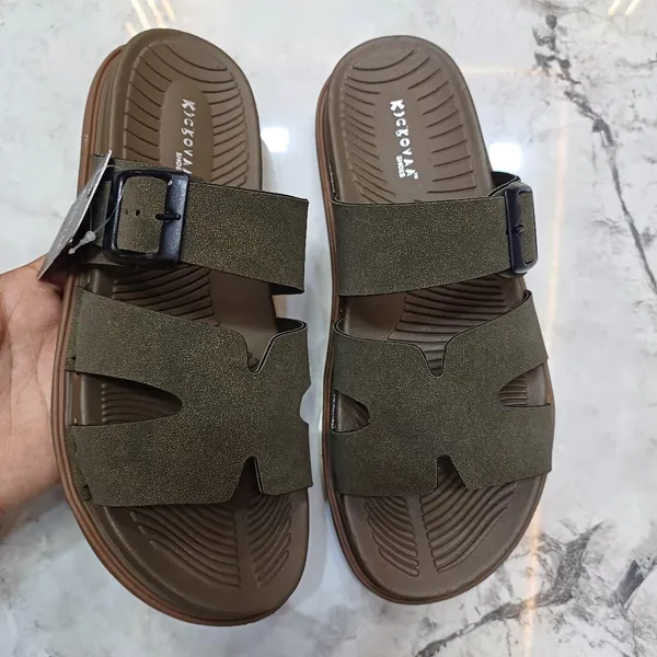 Olive_Synthetic_Leather_Adjustable_Buckle_Strap_Sandals_For_Men