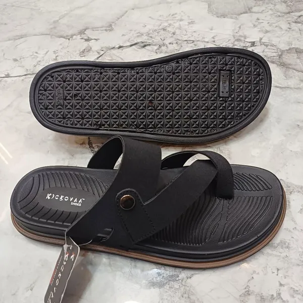 Black_Synthetic_Leather_Cross_Strap_Sandals_For_Men
