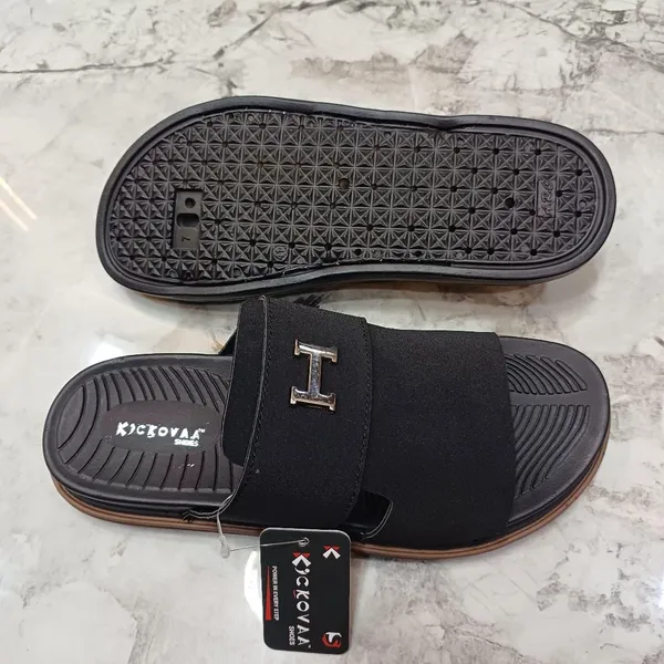 Black_Synthetic_Leather_Slip-On_H-Emblem_Slide_Sandals_For_Men