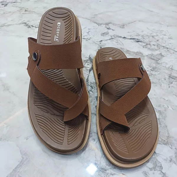 Brown_Synthetic_Leather_Cross_Strap_Sandals_For_Men