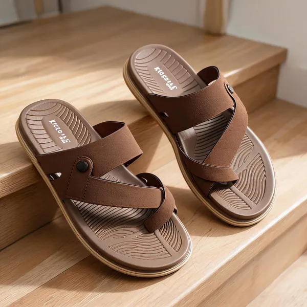 Brown_Synthetic_Leather_Cross_Strap_Sandals_For_Men