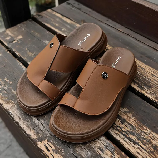 Brown_Synthetic_Leather_Slip-On_Overlapping_Strap_Sandals_For_Men