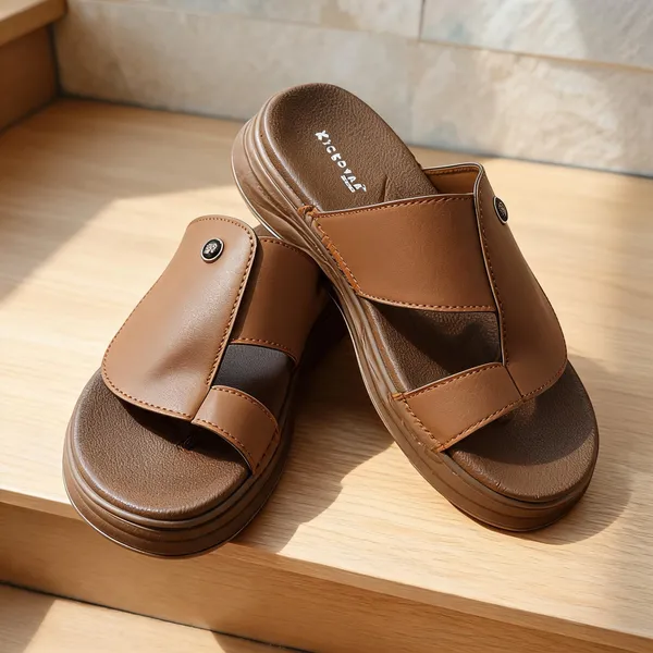 Brown_Synthetic_Leather_Slip-On_Overlapping_Strap_Sandals_For_Men