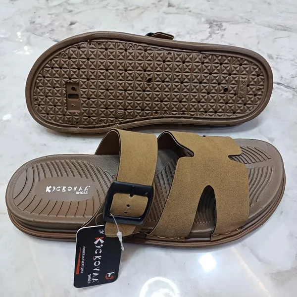 Brown_Synthetic_Leather_Open_Toe_Buckle_Strap_Sandals_For_Men