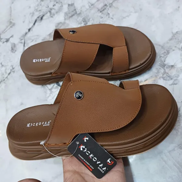 Brown_Synthetic_Leather_Slip-On_Overlapping_Strap_Sandals_For_Men