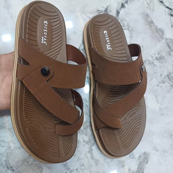 Brown_Synthetic_Leather_Cross_Strap_Sandals_For_Men