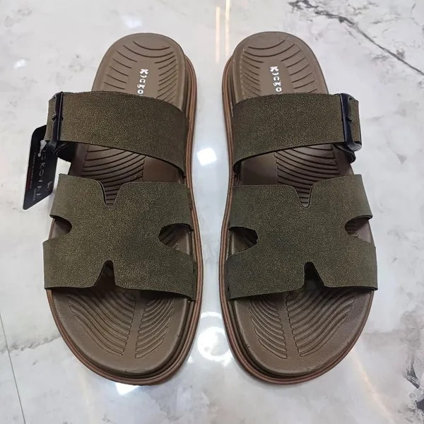 Olive_Synthetic_Leather_Adjustable_Buckle_Strap_Sandals_For_Men