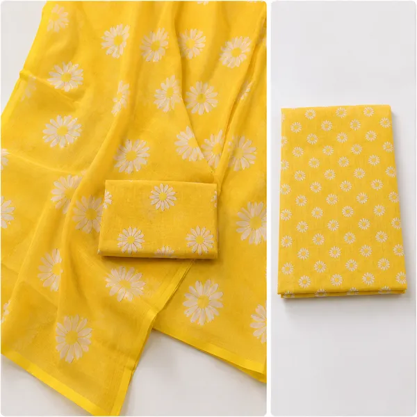 Yellow_Linen_Floral_Print_Unstitched_Suit_Fabric_For_Women