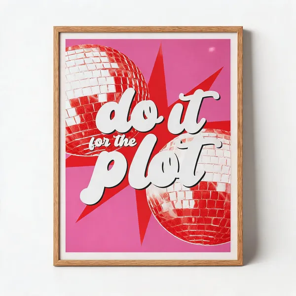 Wooden_Disco_Do_It_For_The_Plot_Ball_Framed_Wall_Art