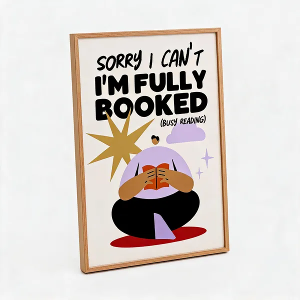 Wooden_Typographic_Sorry_I'M_Fully_Booked_Reading_Quote_Wall_Art