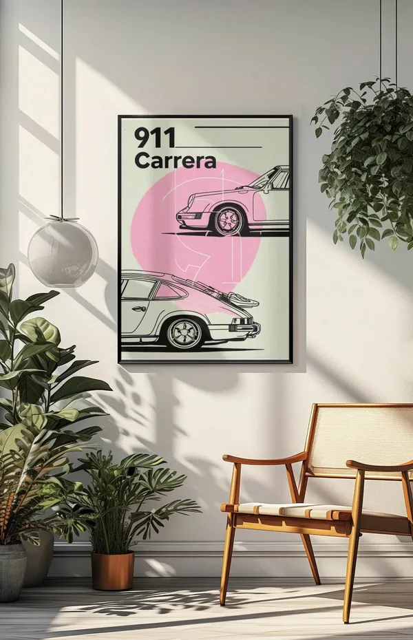 Two_Doors,_No_Notes_—_Framed_911_Carrera_Wall_Poster