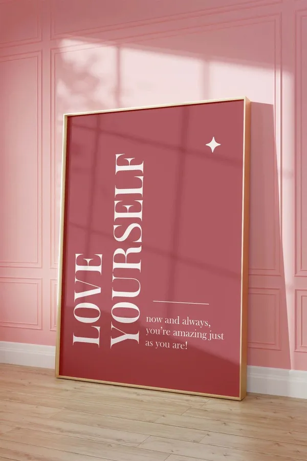 Love_Yourself,_In_Gold_—_Framed_Wall_Art