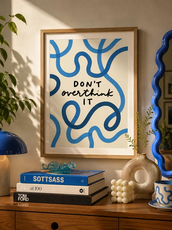 Don't_Overthink_It_—_Wood_Framed_Wall_Art