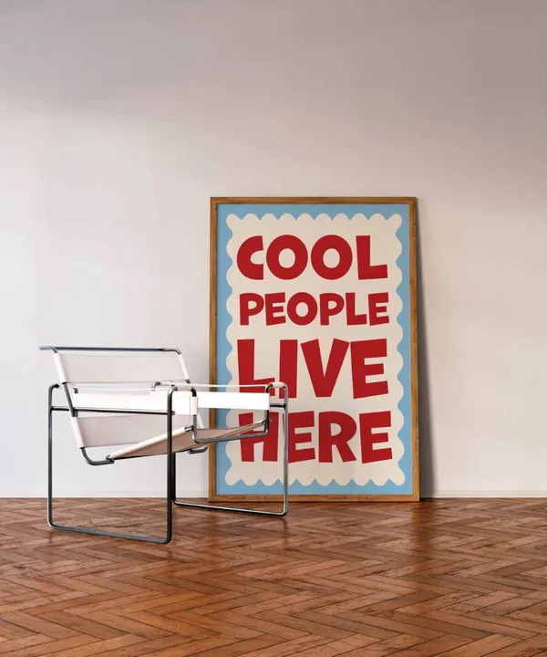 Cool_People_Live_Here_—_Wooden_Framed_Typography_Wall_Art