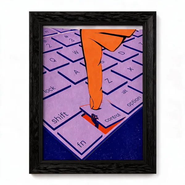 Wooden_Graphic_One_More_Keystroke_Framed_Wall_Art