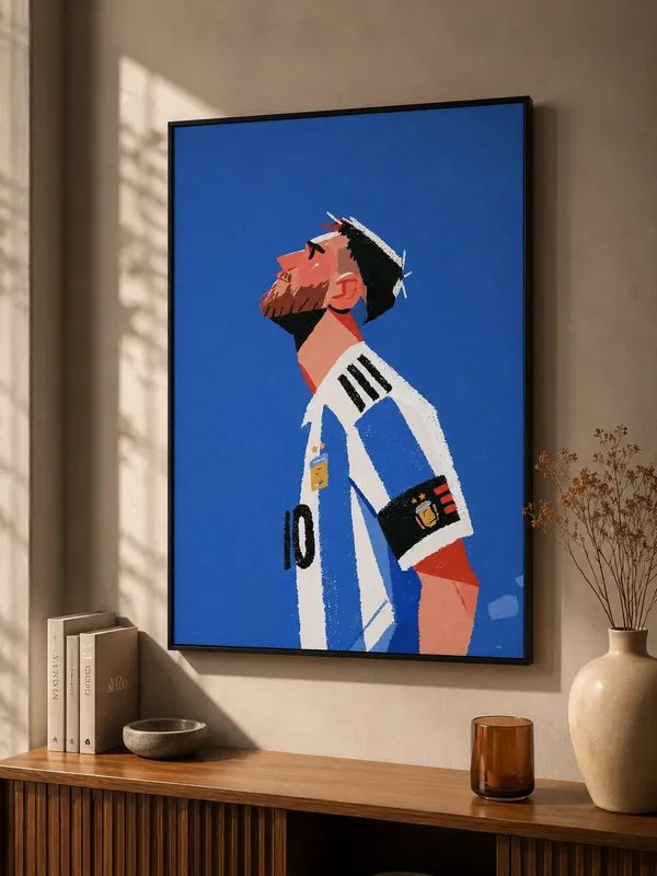 Play_In_Bold_Blue_—_Modern_Sports_Illustration_Framed_Wall_Art