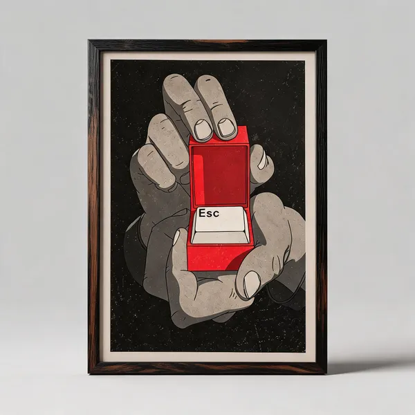 Wooden_Pop_Art_Press_Esc_Framed_Wall_Art