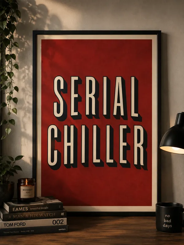Serial_Chiller_—_Framed_Typographic_Wall_Art
