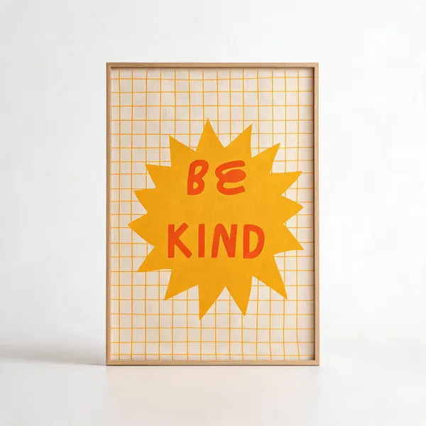 Wooden_Typographic_Be_Kind_Loudly_Framed_Wall_Art