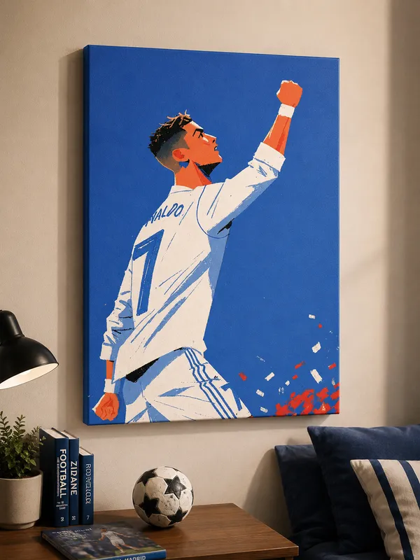 Number_Seven,_Fist_Up_—_Football_Canvas_Wall_Art
