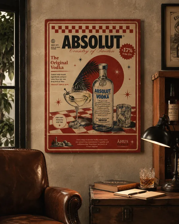 The_Last_Round_Of_The_Night_—_Vintage_Absolut_Vodka_Advertising_Wall_Poster
