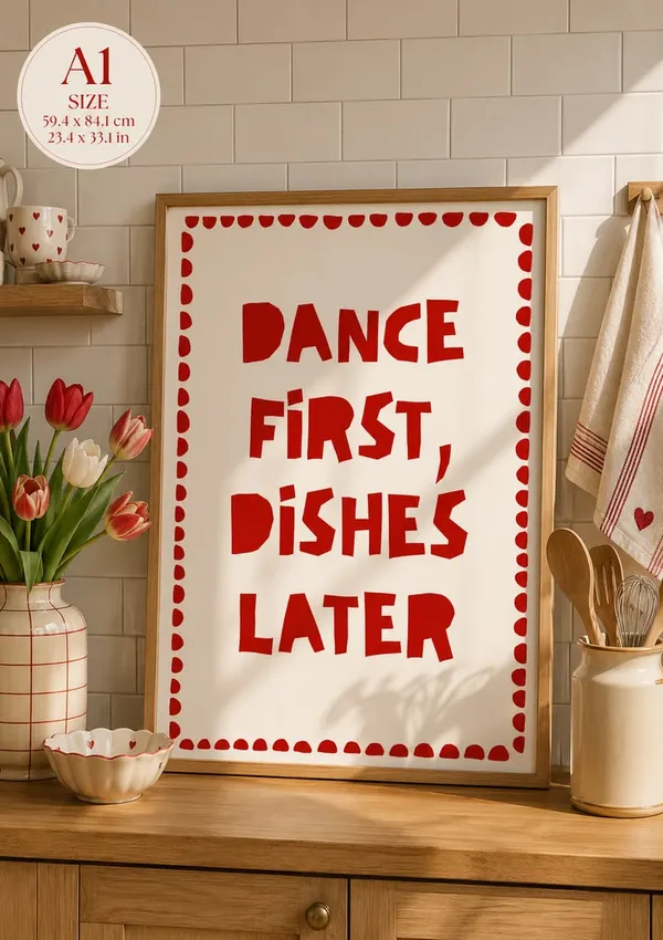 Dance_First,_Dishes_Later_—_Framed_Typographic_Wall_Art