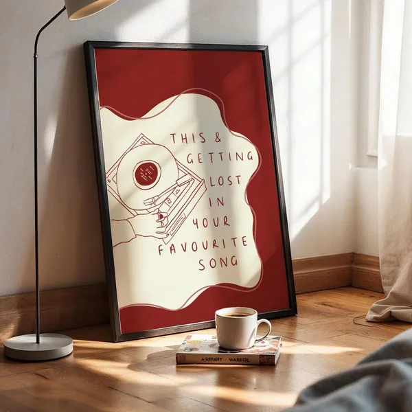 Getting_Lost_In_Your_Favourite_Song_—_Framed_Music_Quote_Wall_Poster
