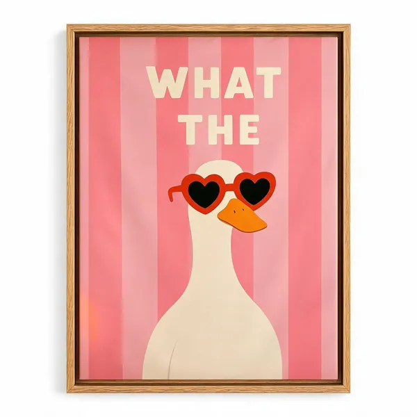 Wooden_Quirky_Sunglasses_Duck_Multicolor_Framed_Wall_Art