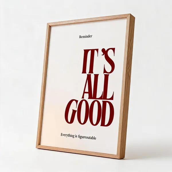Wooden_Typographic_It'S_All_Good_Wall_Art