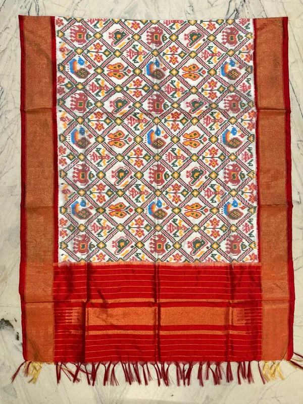 Multicolor_Pure_Silk_Dupatta_For_Women