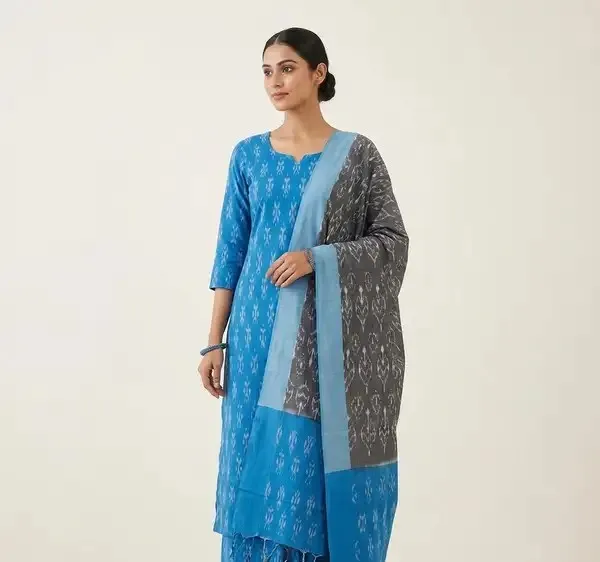 Multicolor_Mercerised_Cotton_Mercerised_Suit_Set_For_Women