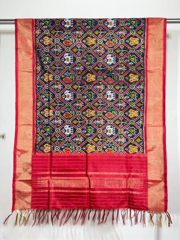 Multicolor_Pure_Silk_Dupatta_For_Women