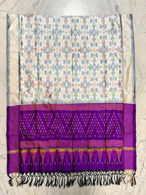 Multicolor_Pure_Silk_Dupatta_For_Women